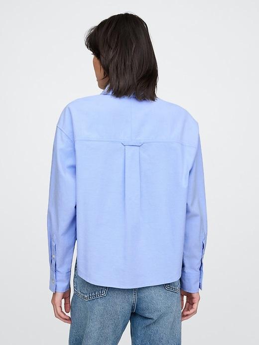 Organic Cotton Oxford Cropped Big Shirt Product Image