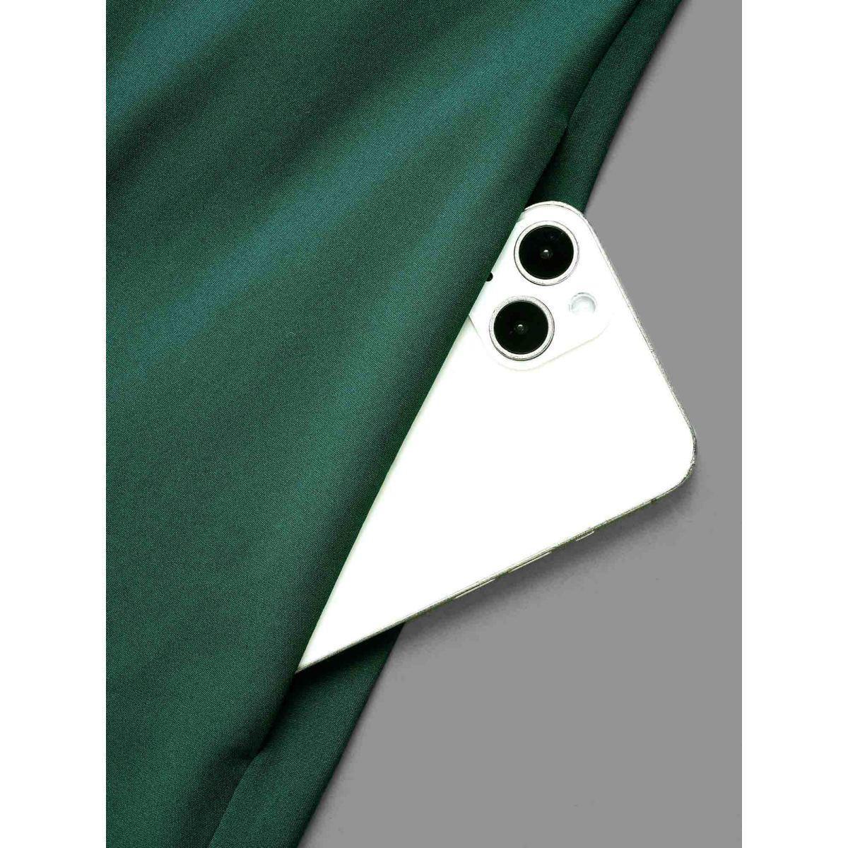 Plus Size Shirt Collar Pleated Button Detail Dress ArmyGreen Women At the Office Pleated Shirt collar Long Sleeve Curvy BloomChic 30/6X Product Image