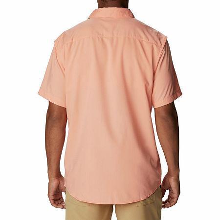 Mens Columbia UPF 40 Utilizer II Solid Short Sleeve Button-Down Shirt Collegiate Blue Product Image