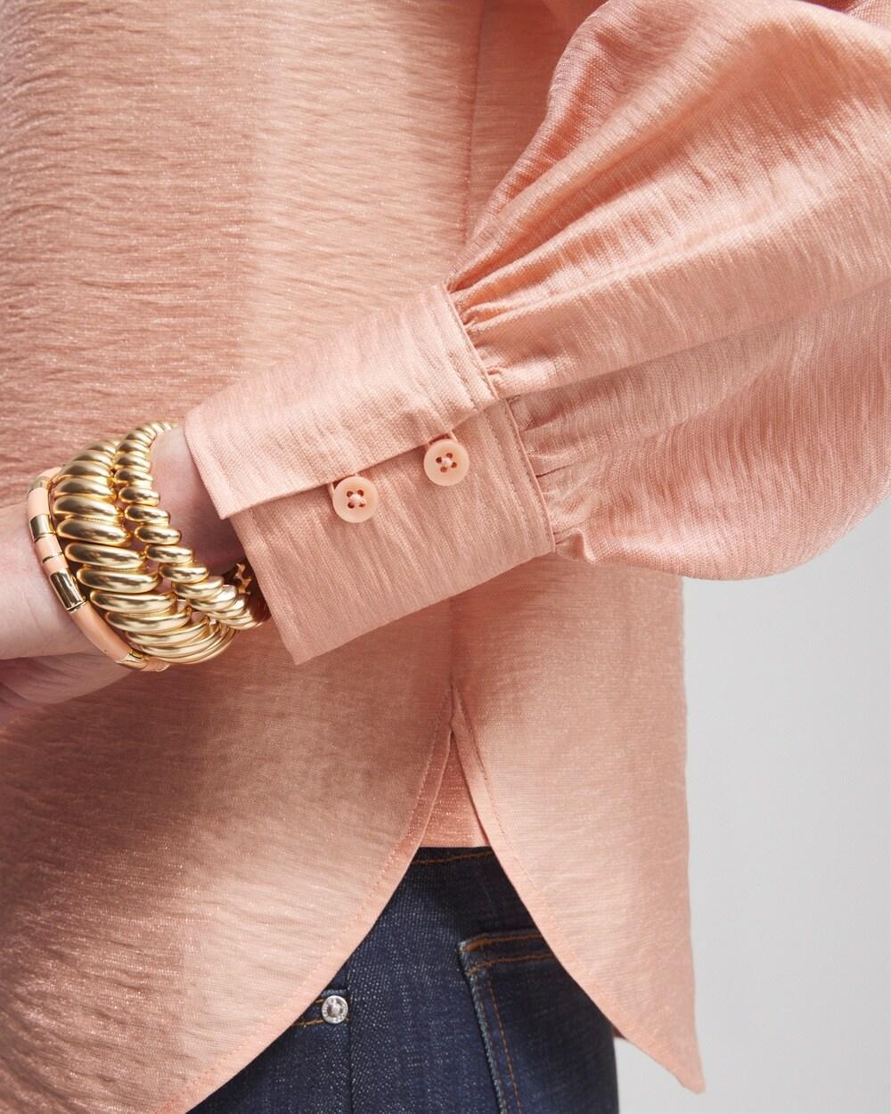 Shimmery Long Sleeve Shirt Product Image