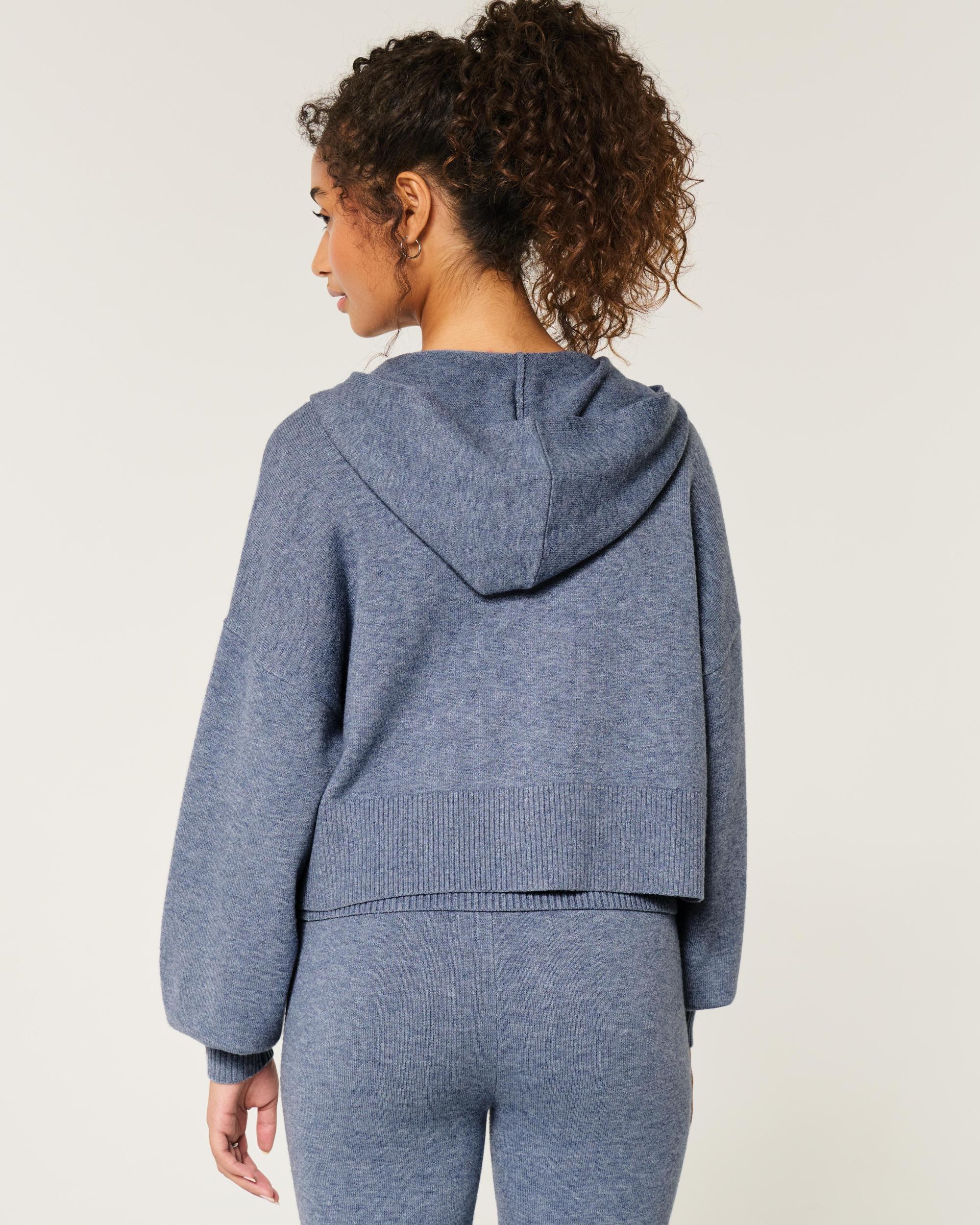 Gilly Hicks Sweater-Knit Zip-Up Hoodie Product Image