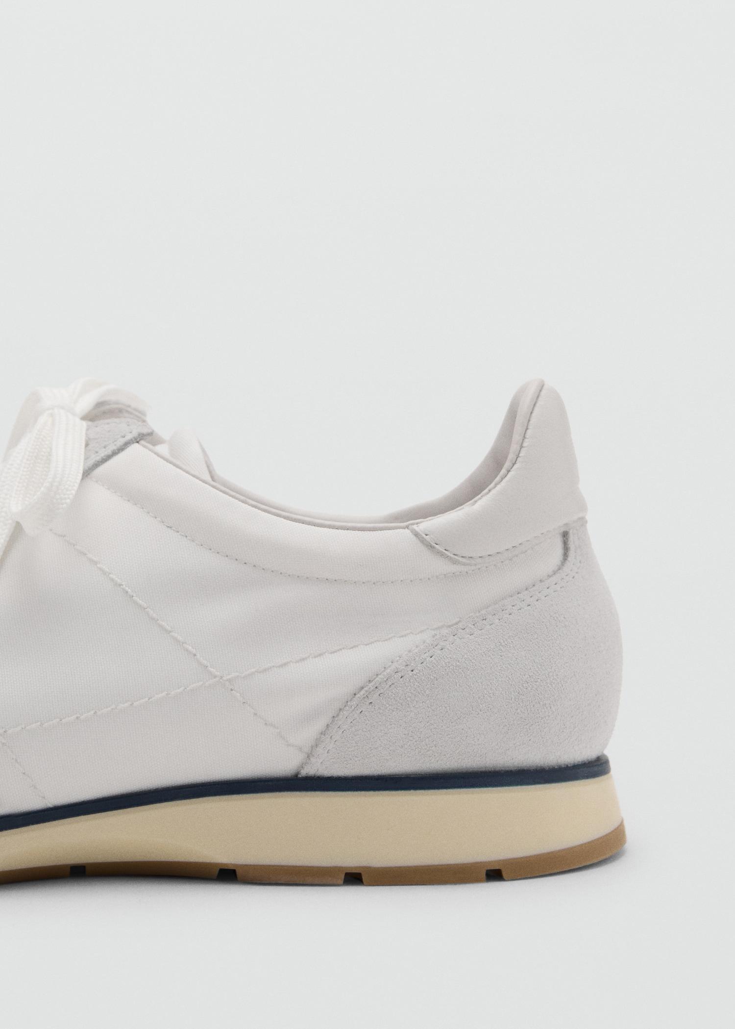 Leather mixed sneakers - Men | MANGO USA Product Image