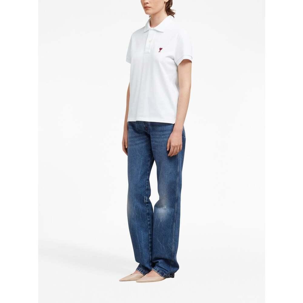 White Cotton Ami de Coeur Polo Product Image