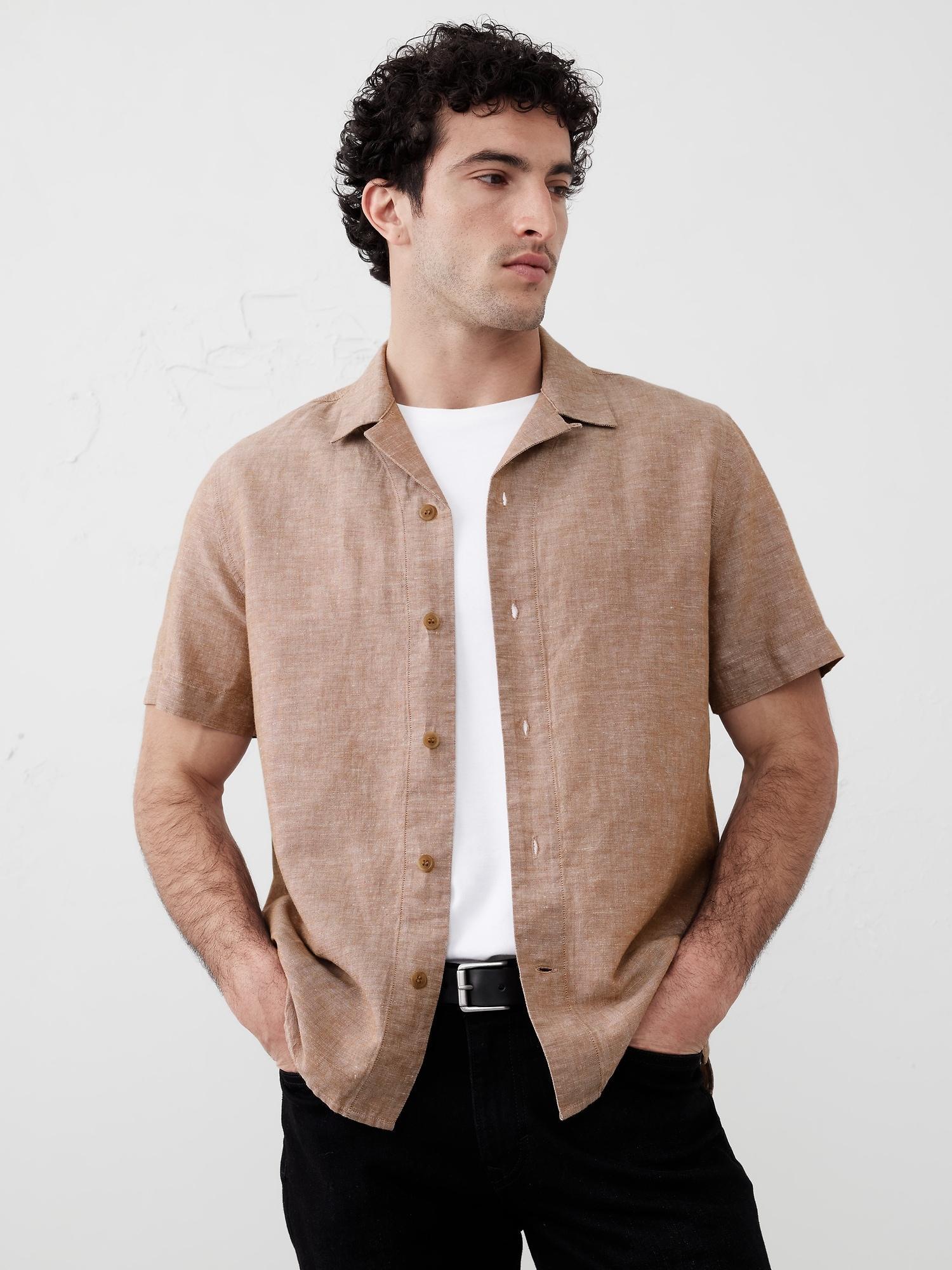 Linen-Blend Resort Shirt Product Image