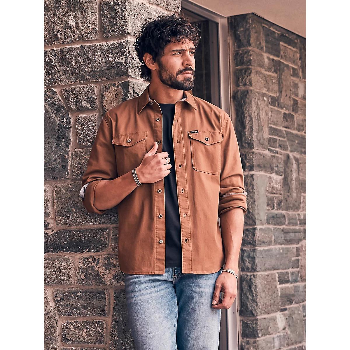 Men's Wrangler® Epic Soft™ Stretch Twill Shirt | Men's SHIRTS | Wrangler® Product Image