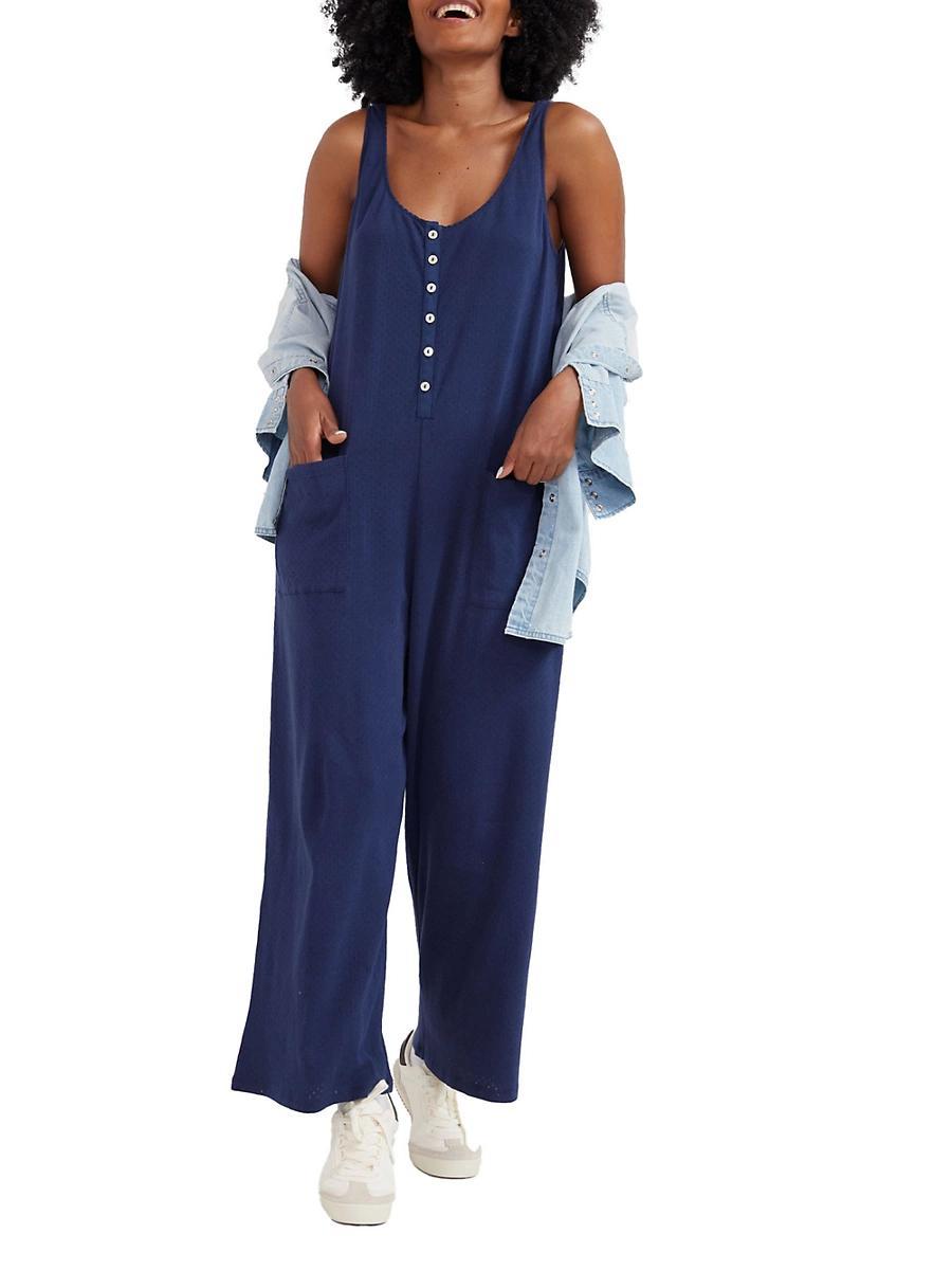 Womens The Cotton Maternity Nursing Friendly Jumpsuit Product Image