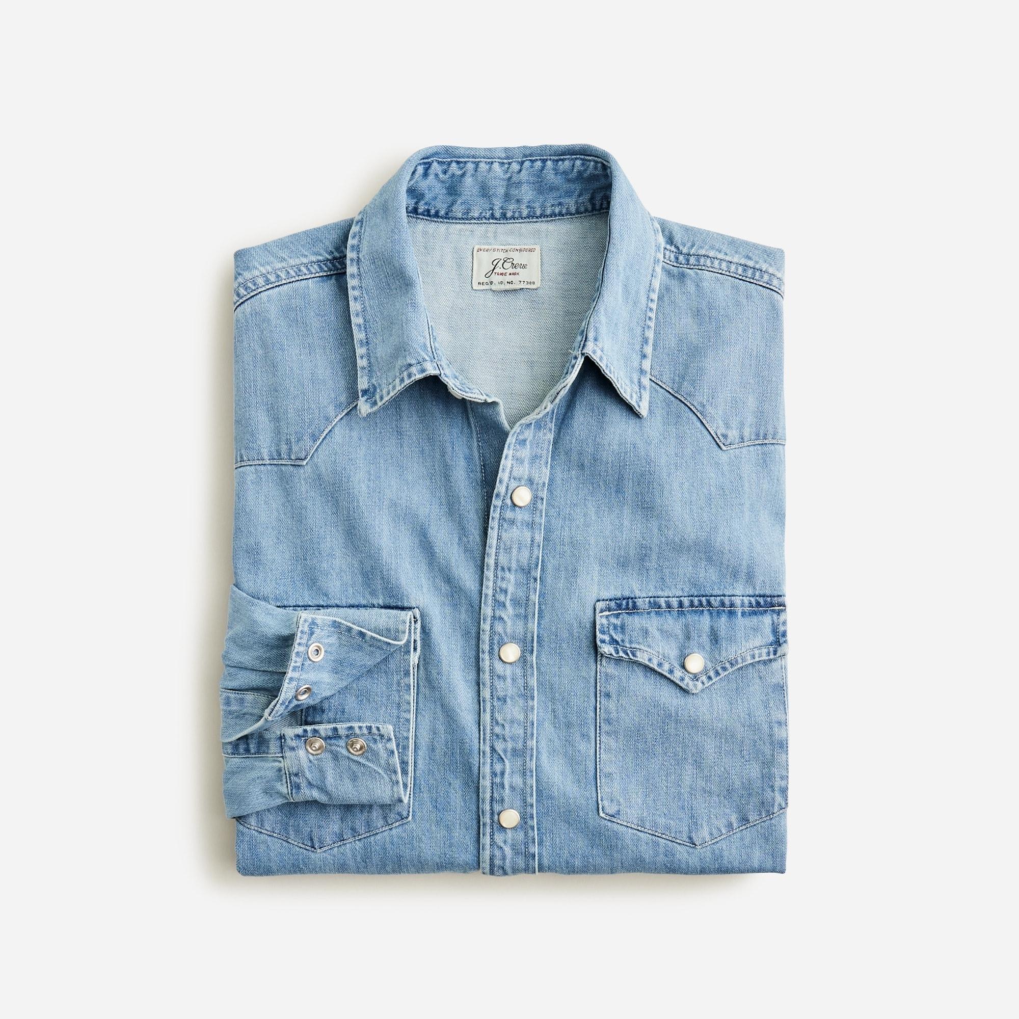 Midweight denim western shirt Product Image