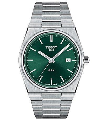 Tissot Mens Prx Automatic Stainless Steel Tonneau Bracelet Watch Product Image