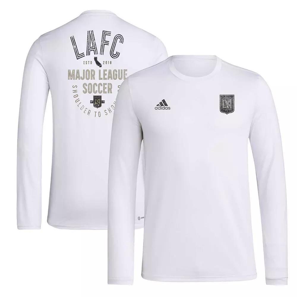 Mens adidas White LAFC Local Stoic Long Sleeve T-Shirt Product Image