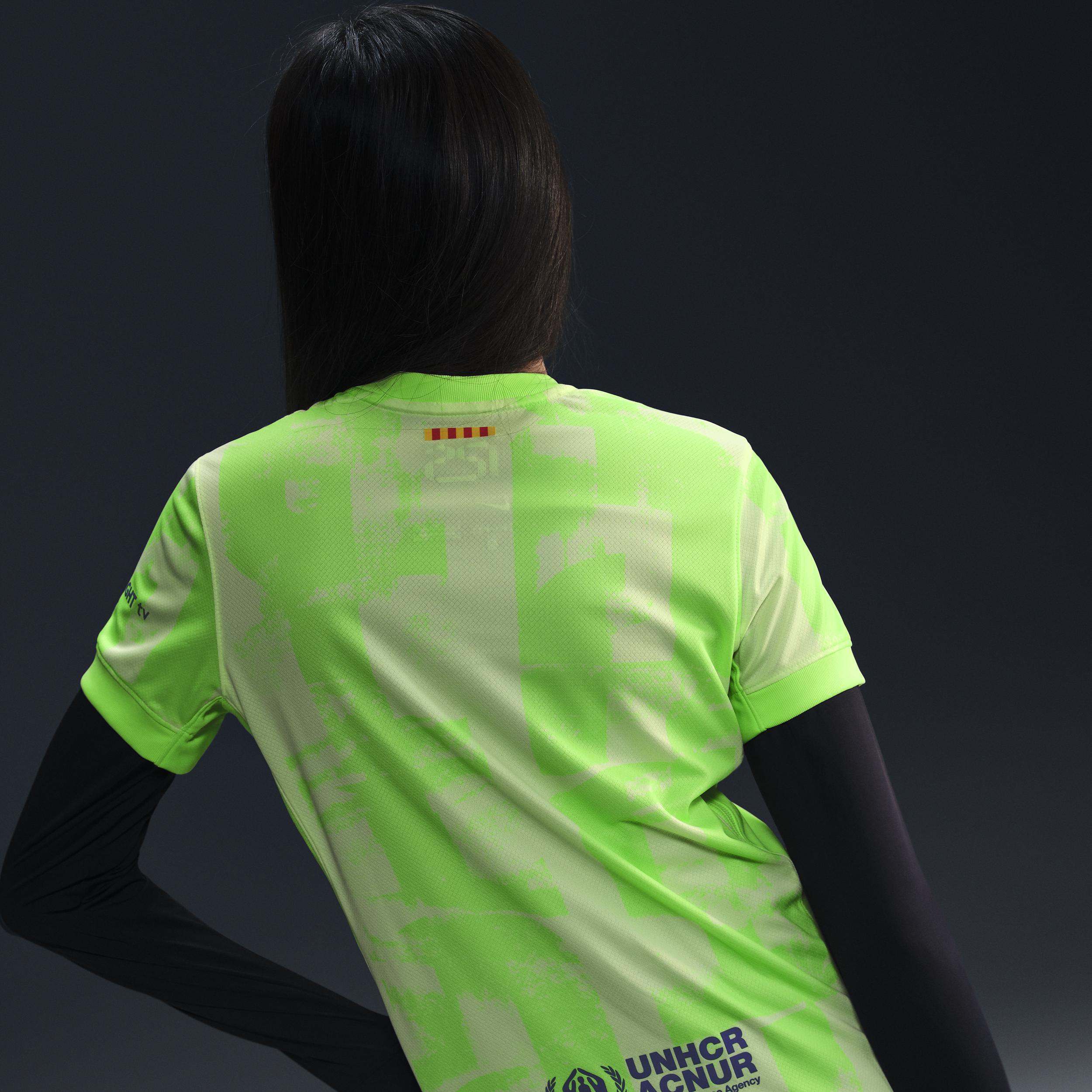Women's Nike  Yellow Barcelona 2024/25 Third Replica Jersey, Size: XL, Bar Yellow Product Image