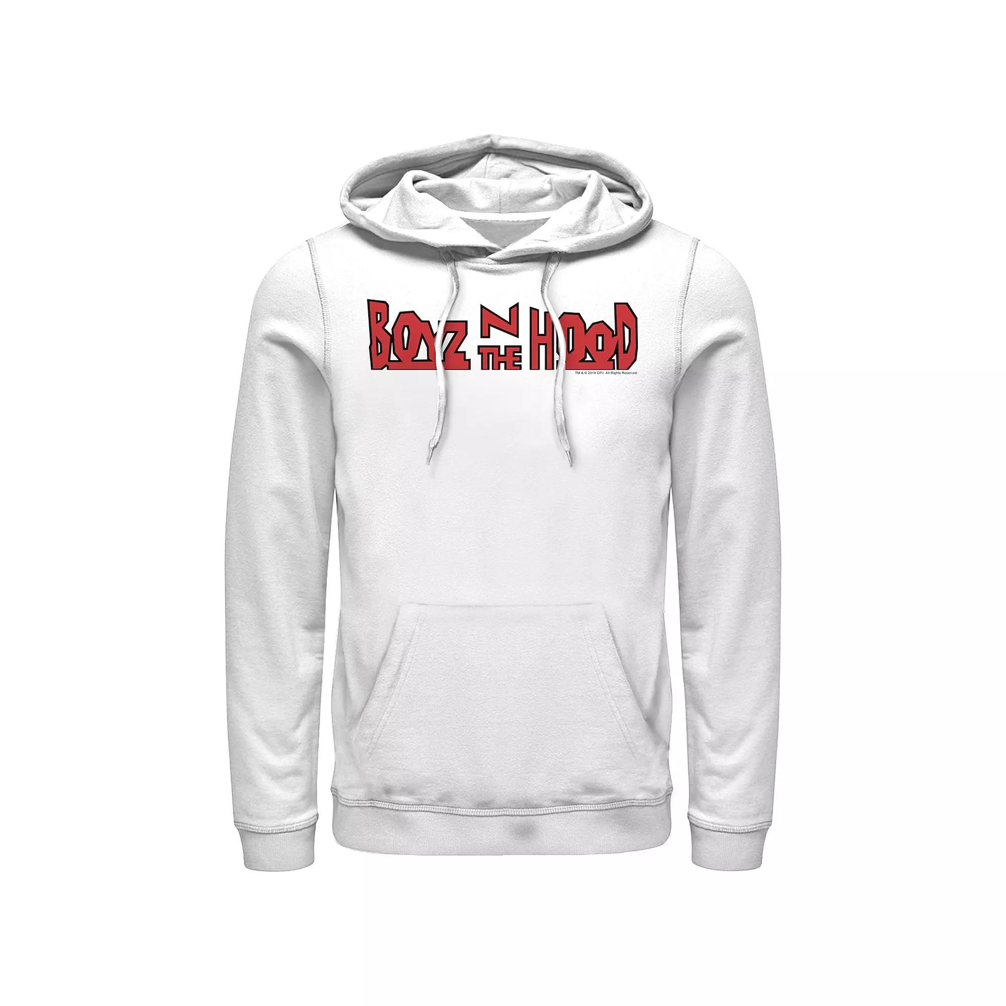 Men's Boyz N The Hood Logo Hoodie, Size: Large, White Product Image
