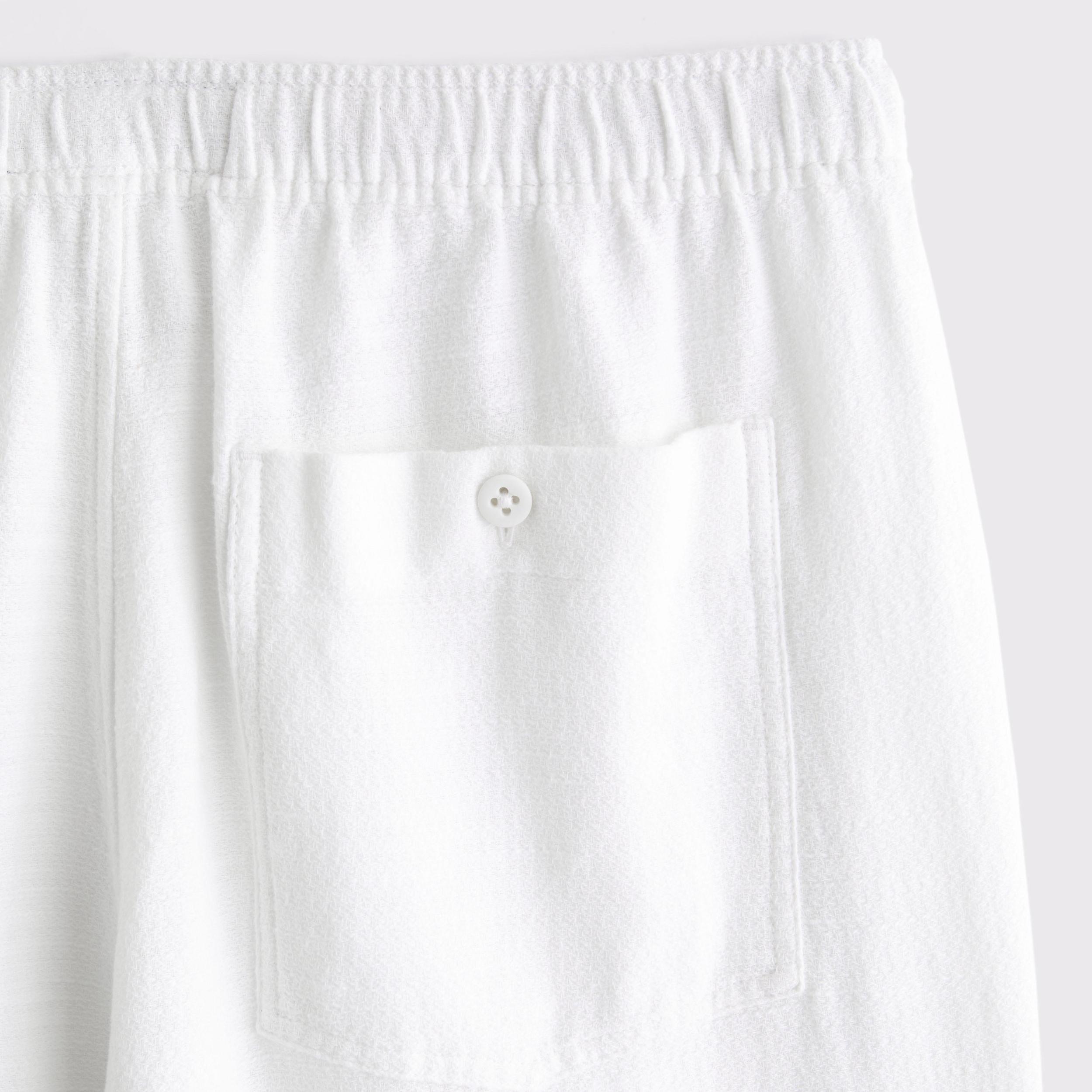 Baggy Cotton Textured Pull-On Pant Product Image