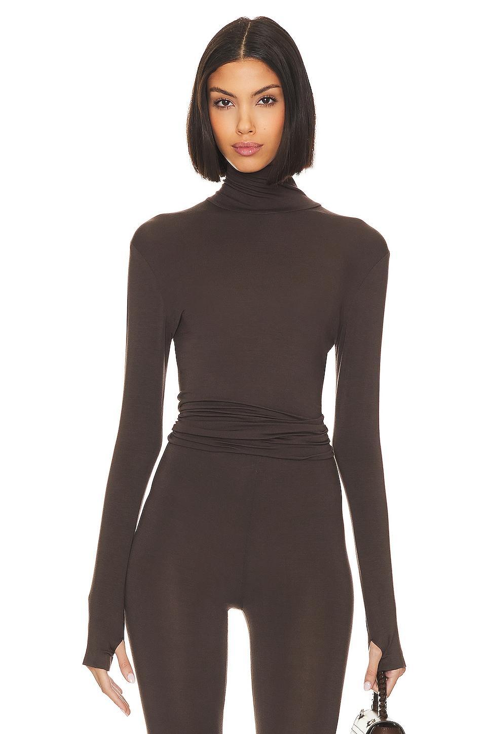 Slim Fit Long Sleeve Turtle Top Norma Kamali Product Image