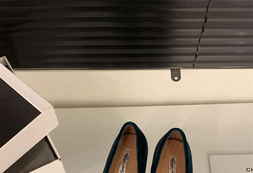 Plain Velvet Flats Product Image