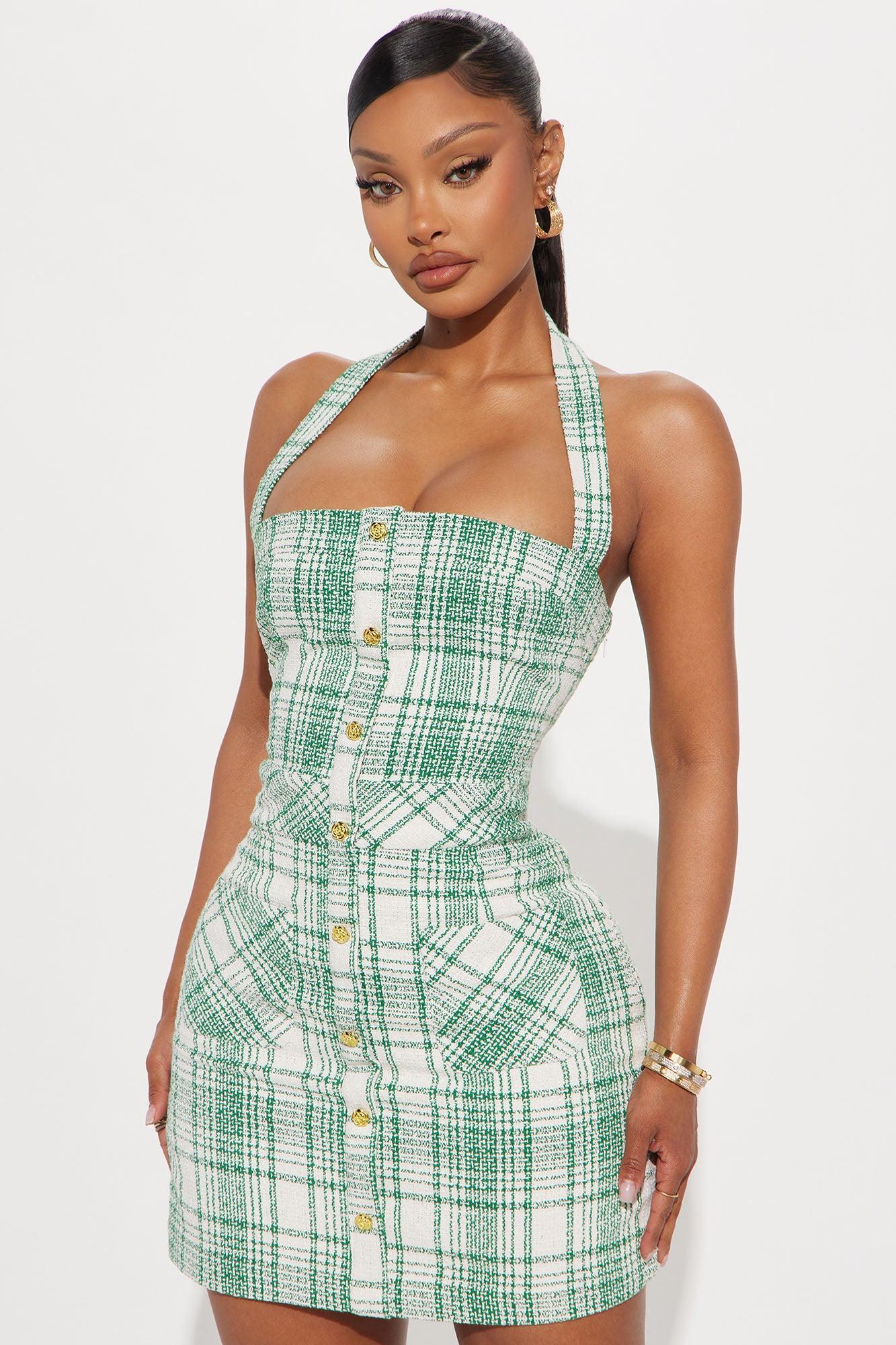 Harper Tweed Mini Dress - White/combo Product Image