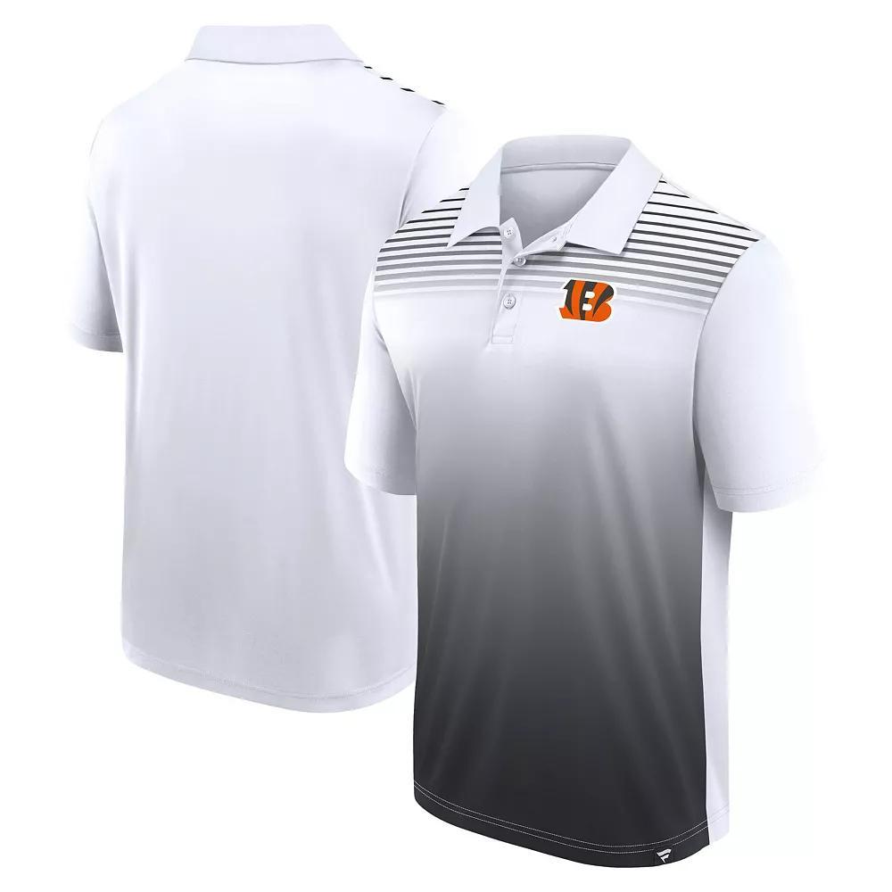 Men's White/Black Cincinnati Bengals Sandlot Game Polo, Size: XL Product Image