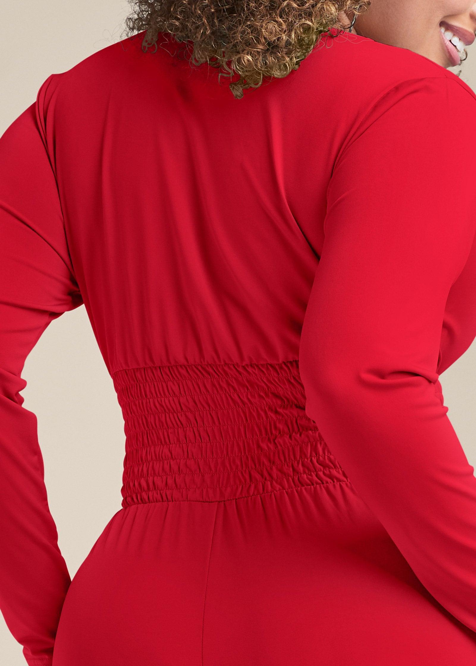 Smocked Waist Jumpsuit - Red Product Image