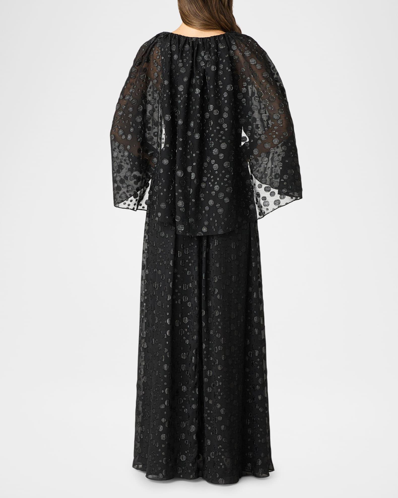 Maud Fil Coupe Cape Maxi Dress Product Image