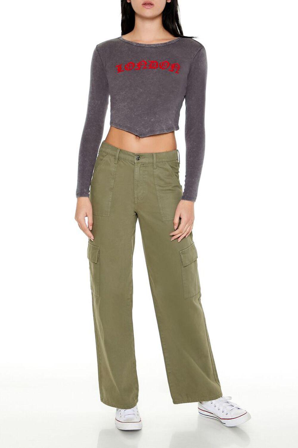 London V-Cut Cropped Tee | Forever 21 Product Image