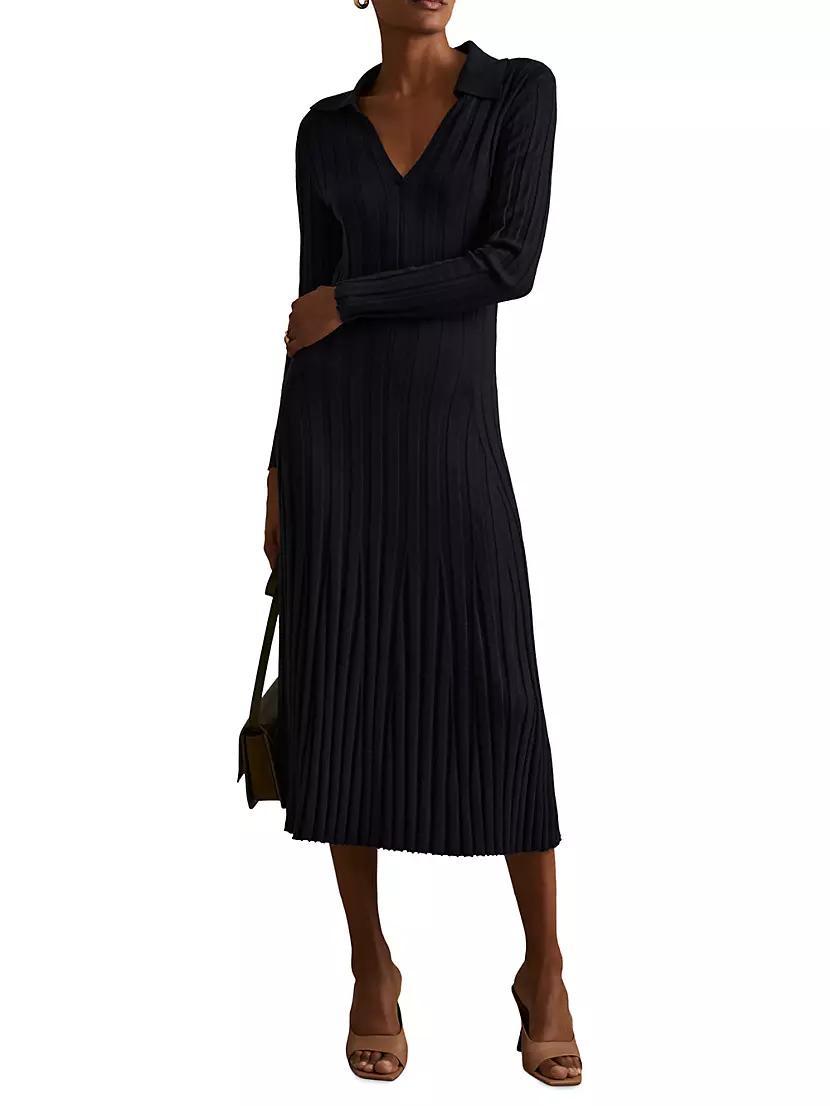Winnie Rib-Knit Midi-Dress Product Image
