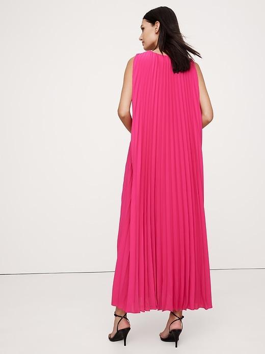 Pleated Cape Maxi Dress Product Image