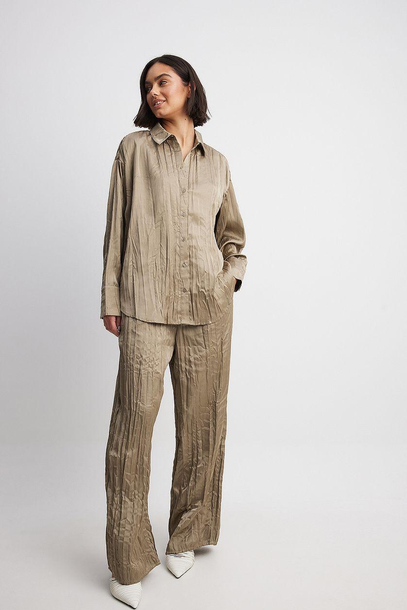 Crinkled Satin Shirt Product Image