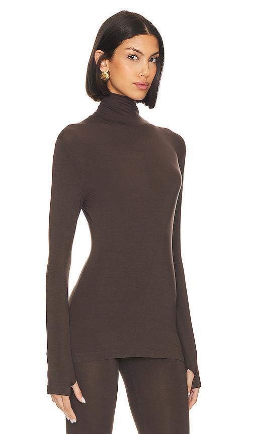 Slim Fit Long Sleeve Turtle Top Norma Kamali Product Image