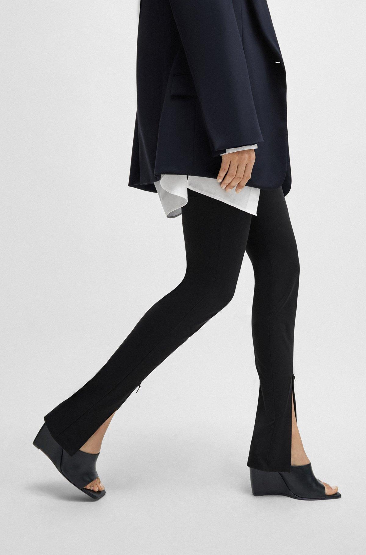 NAOMI x BOSS wedge-heel mules in leather Product Image