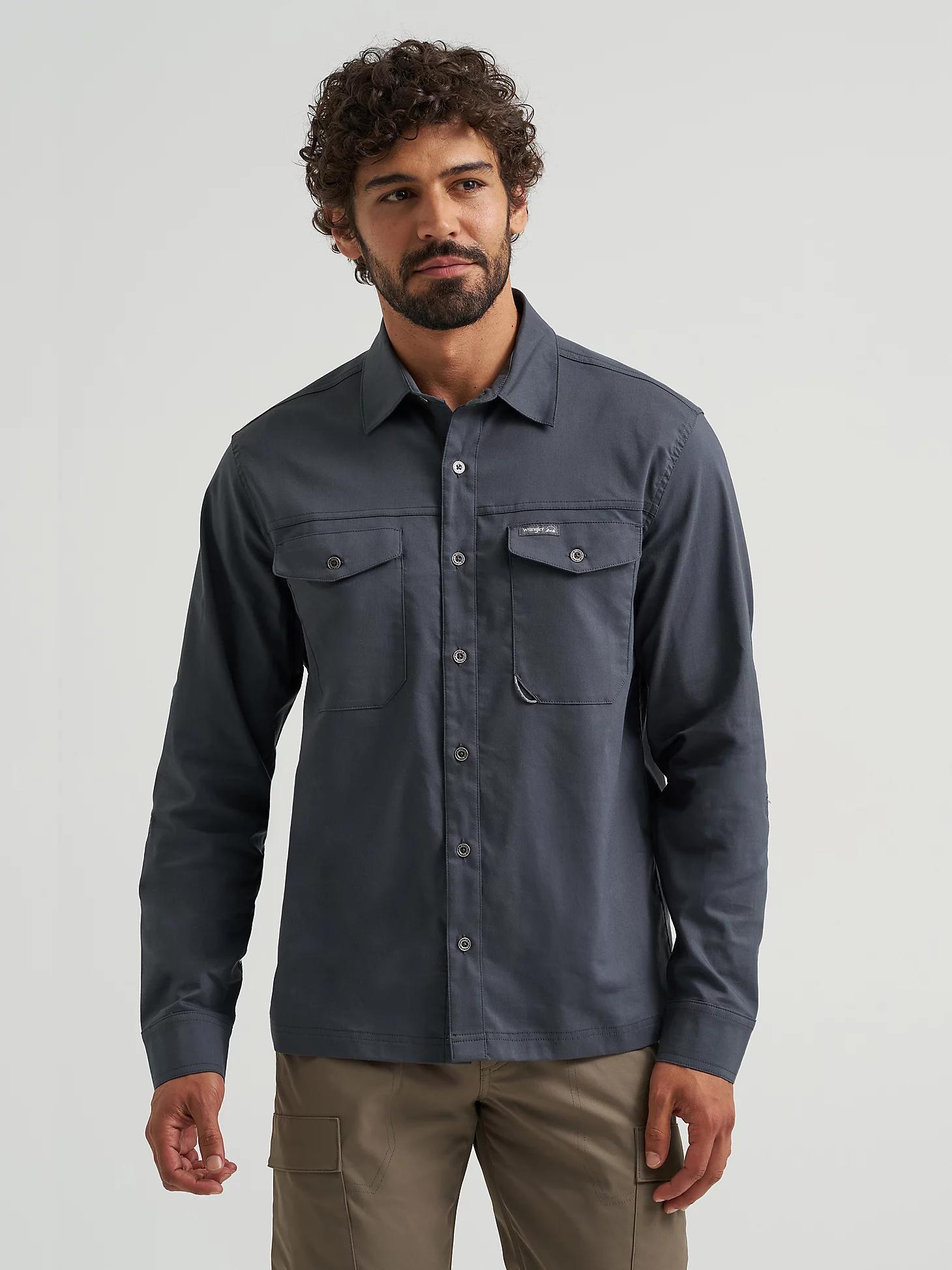 Men's Outdoor Stretch Solid Shirt | Men's SHIRTS | Wrangler® Product Image