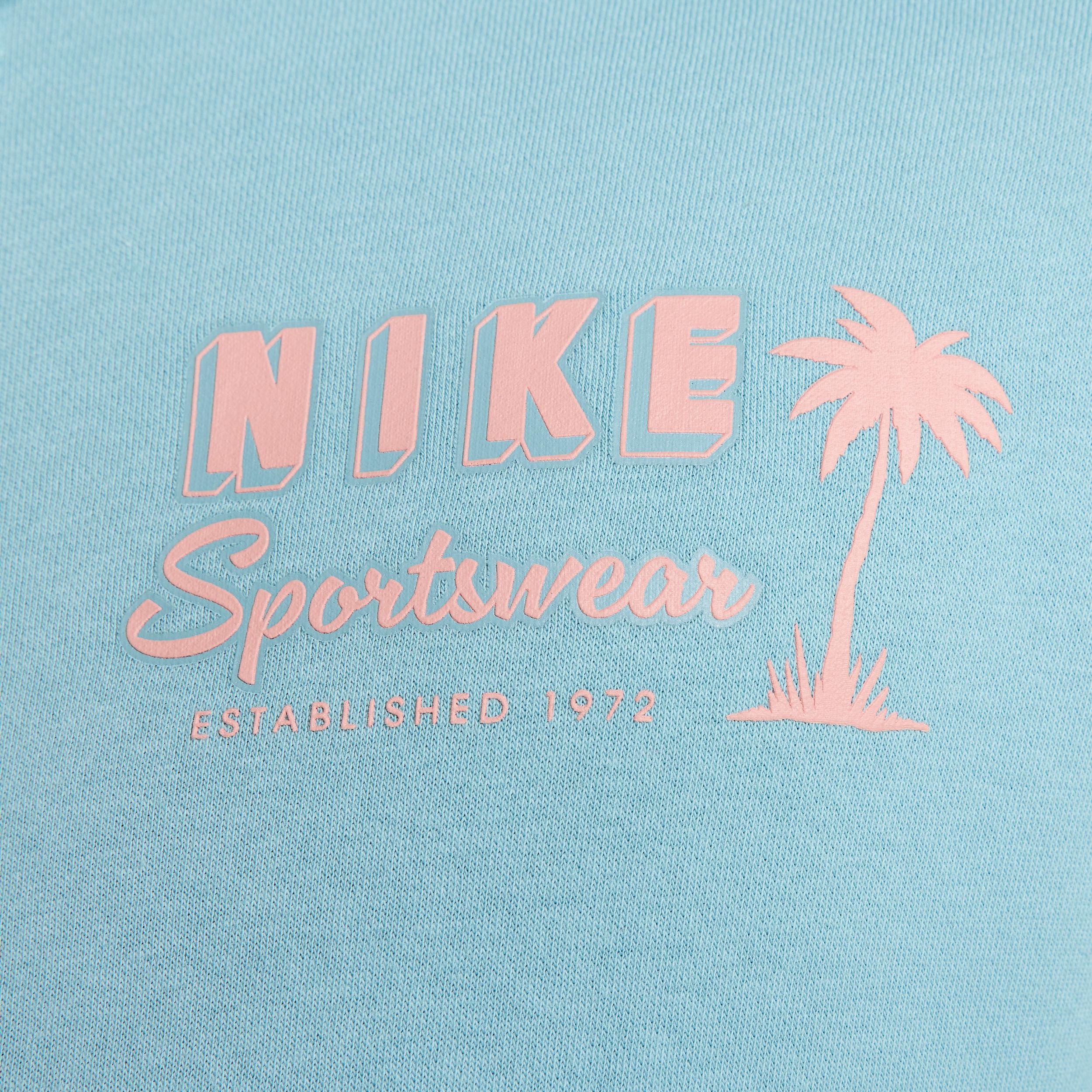 Mens Nike Tropical Graphic Full-Zip Fleece Hoodie Blue Turq Product Image