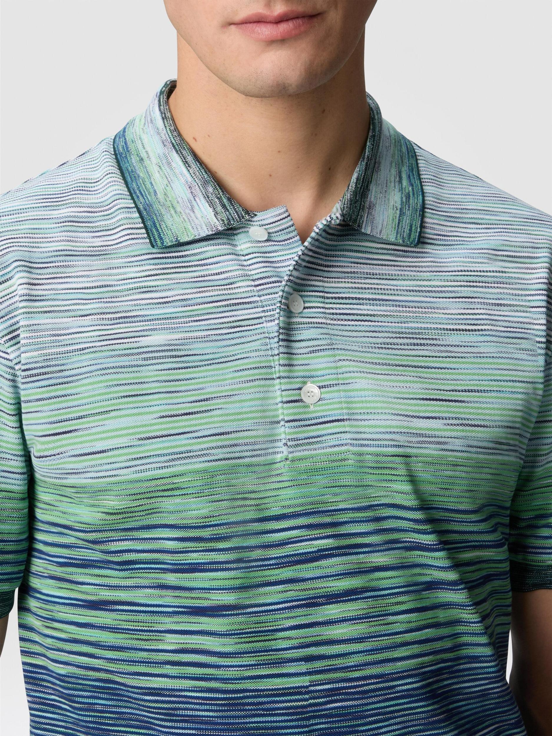 Polo shirt in shaded slub cotton piqué Product Image