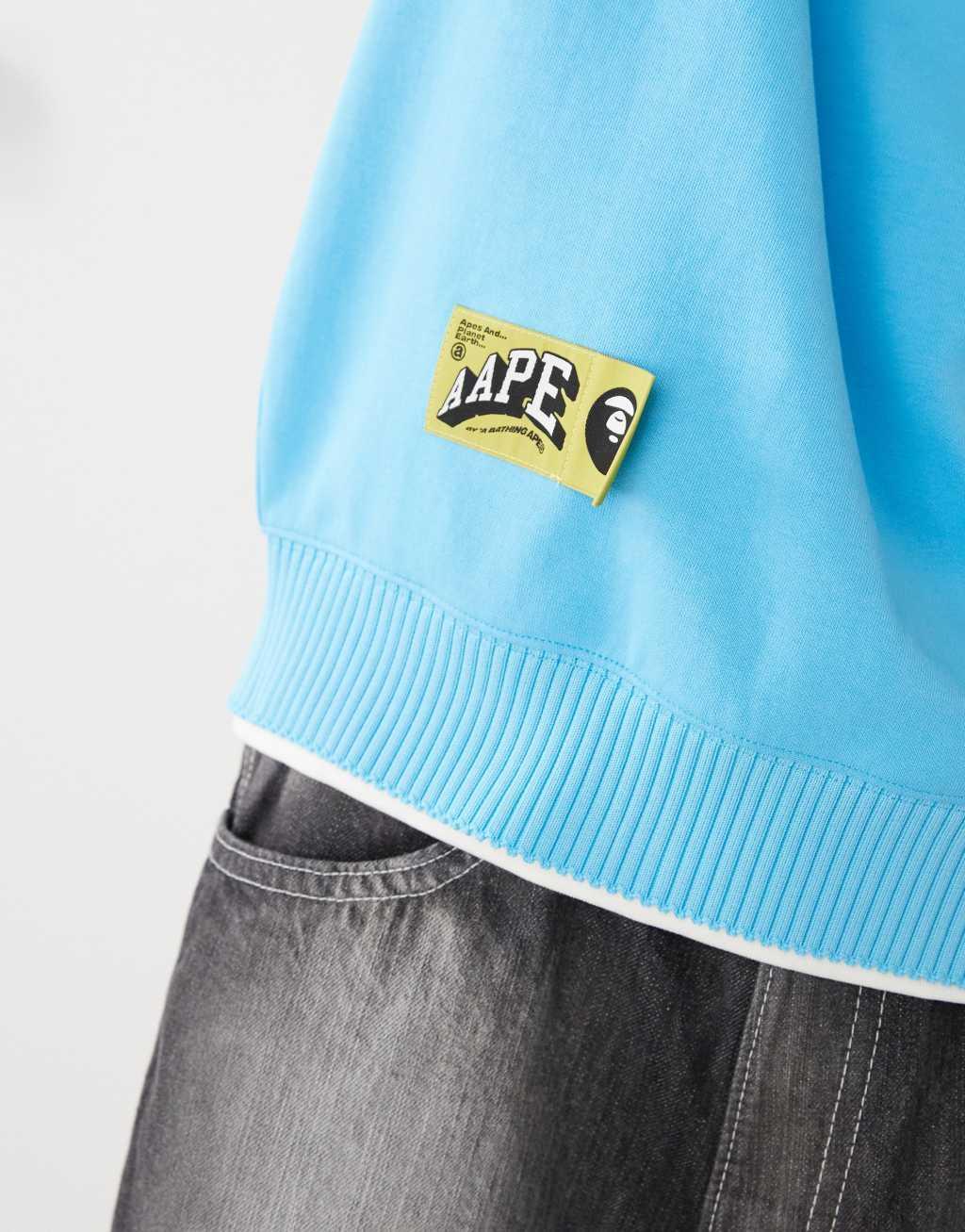 Aape By A Bathing Ape logo sweatshirt in blue Product Image