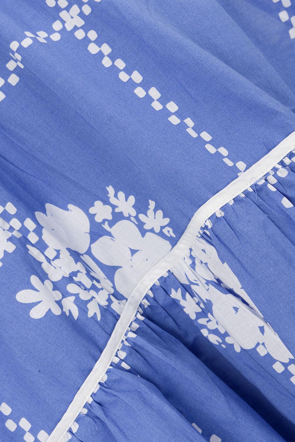 Lili Maxi Dress - Check Flowers Product Image