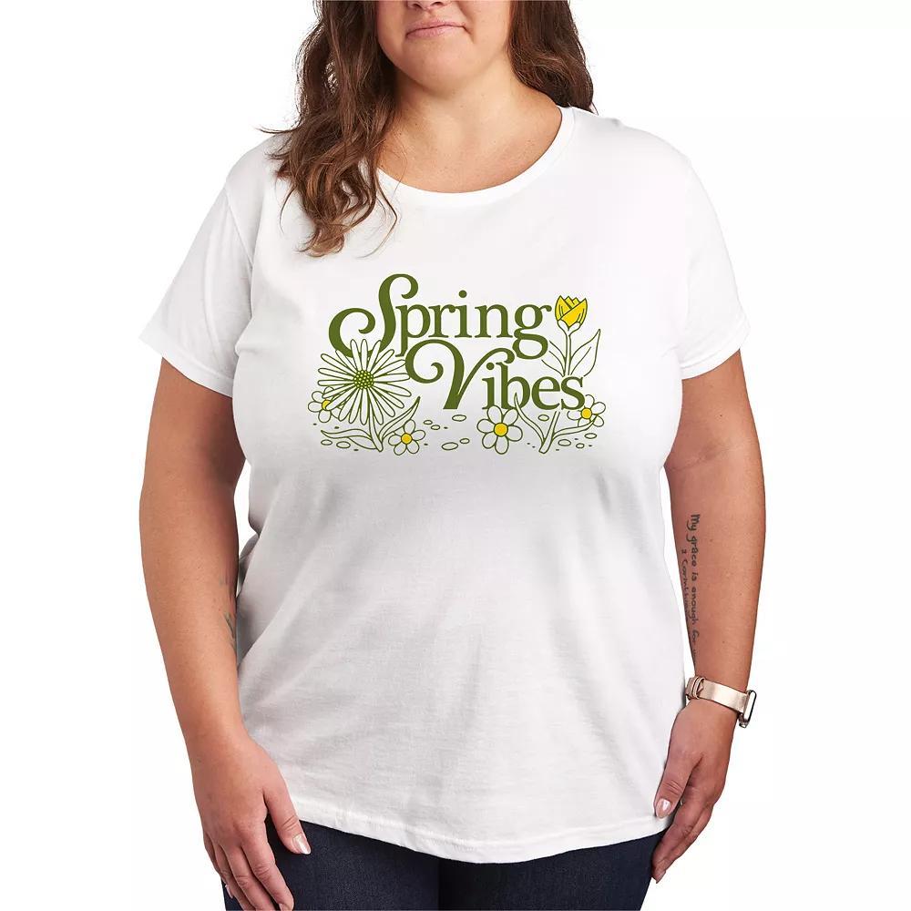 Plus Size Spring Vibes Graphic Tee, Womens Product Image