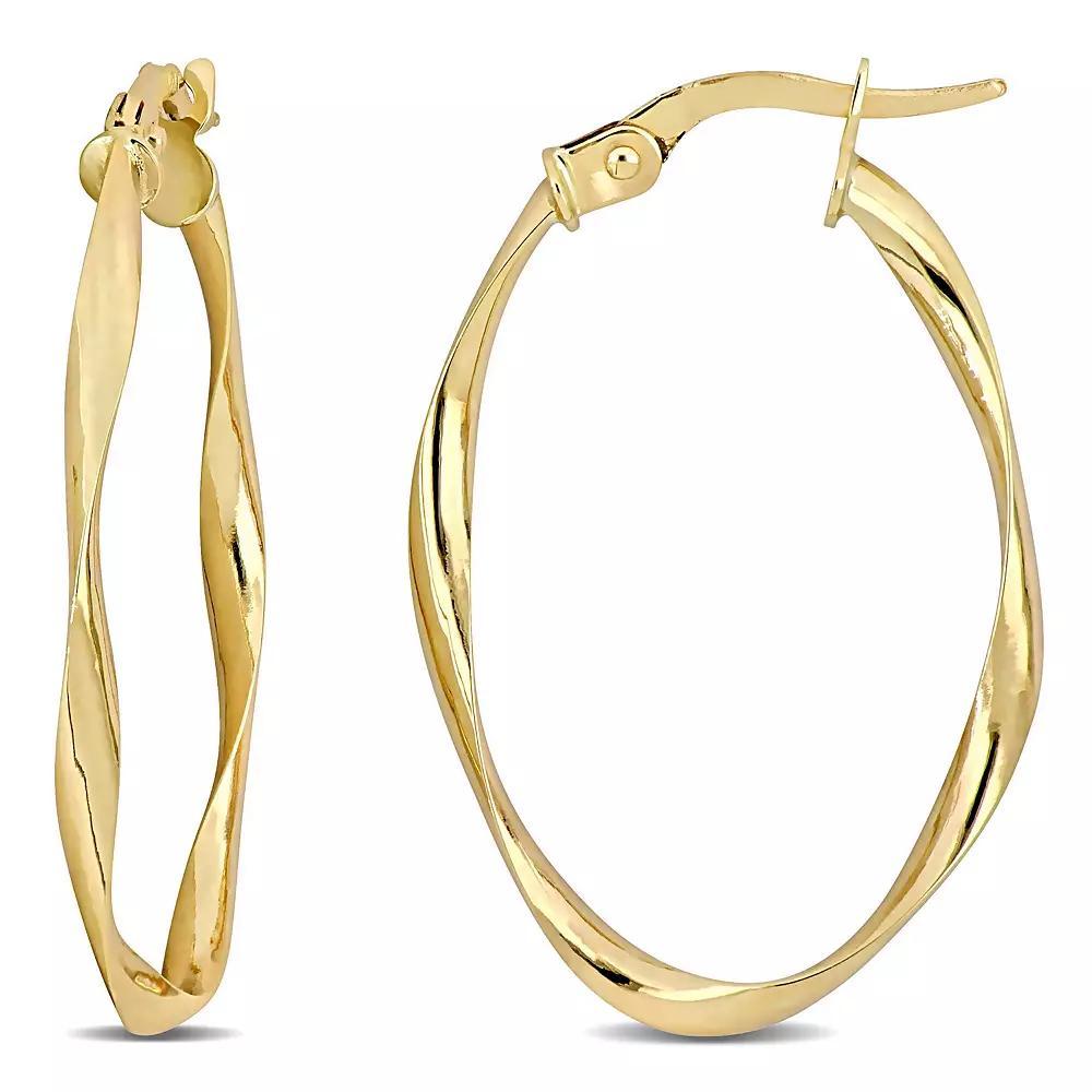 Stella Grace 10k Gold Twisted Hoop Earrings, Women's Product Image