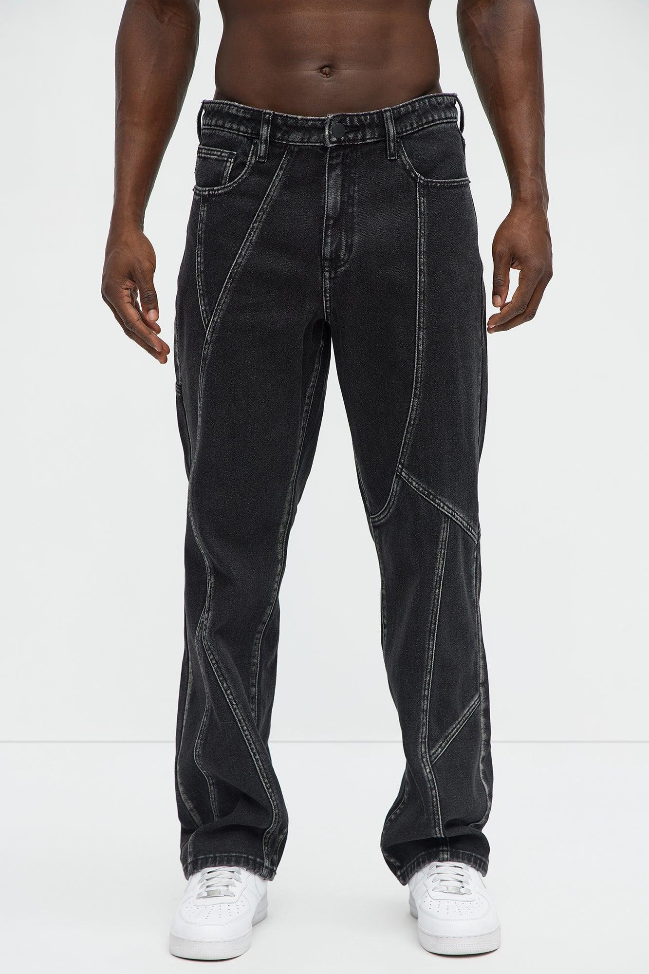 Devon Straight Jeans - Black Wash Product Image