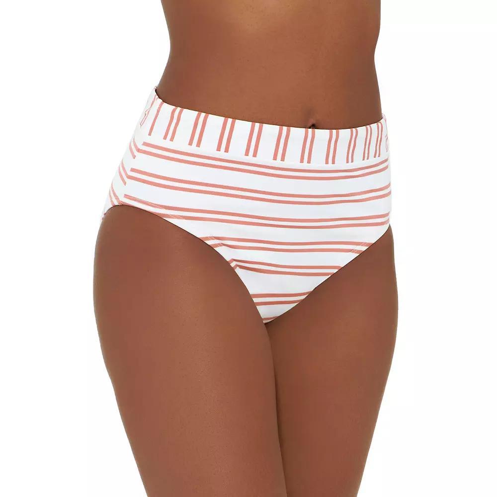 Women's Freshwater Banded High-Waist Swim Bottoms, Size: XS, Cabana Co Product Image