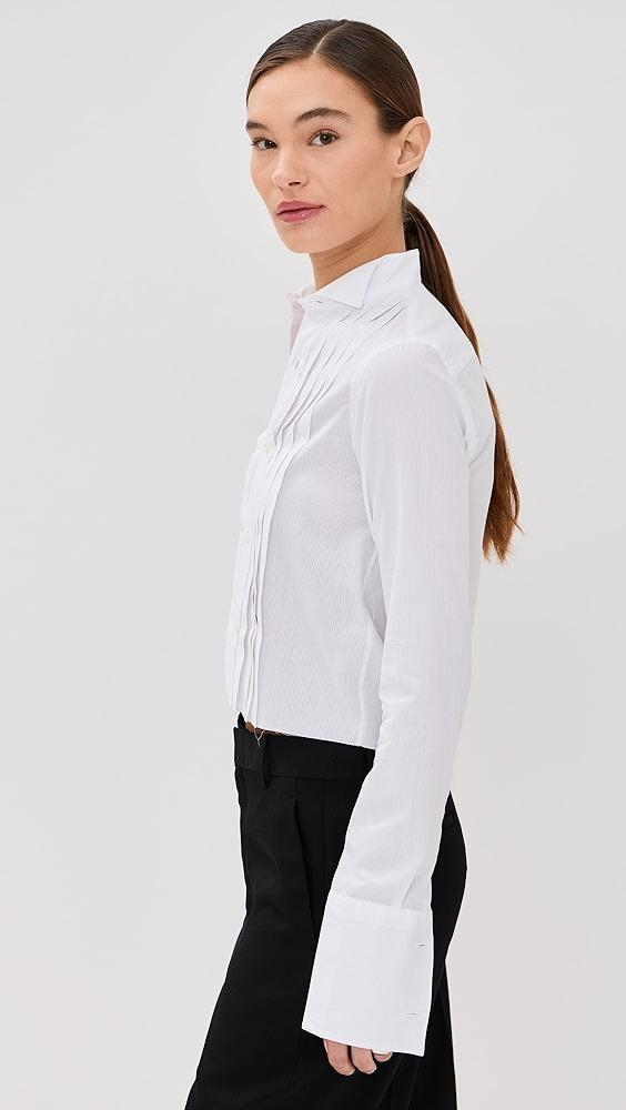 HOMMEGIRLS Cropped Tuxedo Shirt | Shopbop Product Image