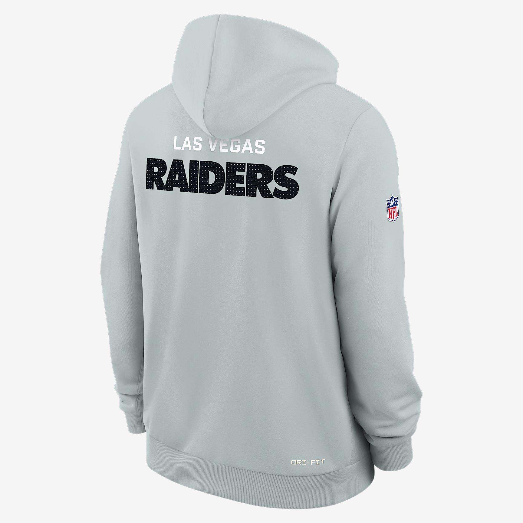 Las Vegas Raiders Initial Home Sideline Men's Nike Dri-FIT NFL Pullover Hoodie Product Image