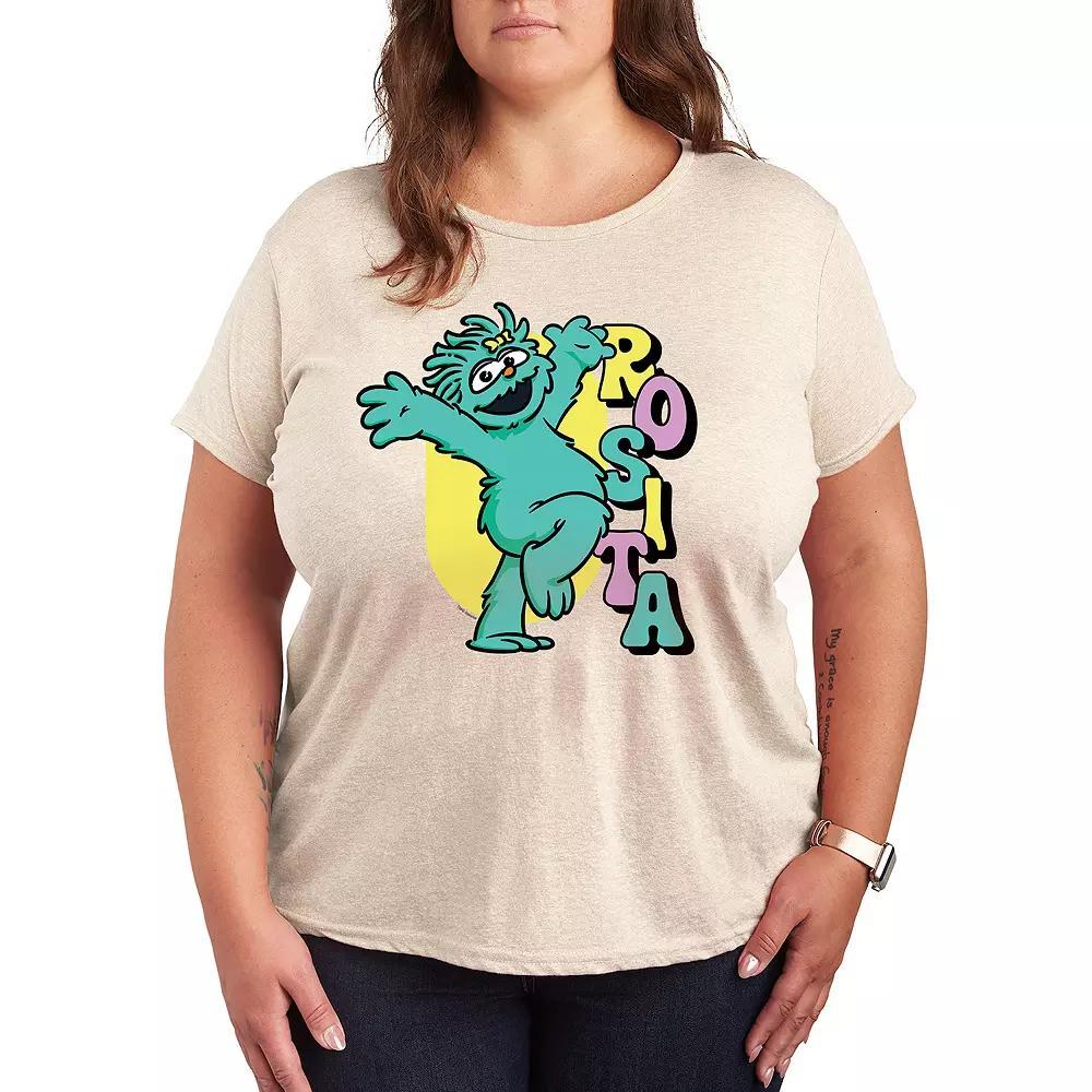 Plus Sesame Street Rosita Hands Up Graphic Tee, Womens Product Image