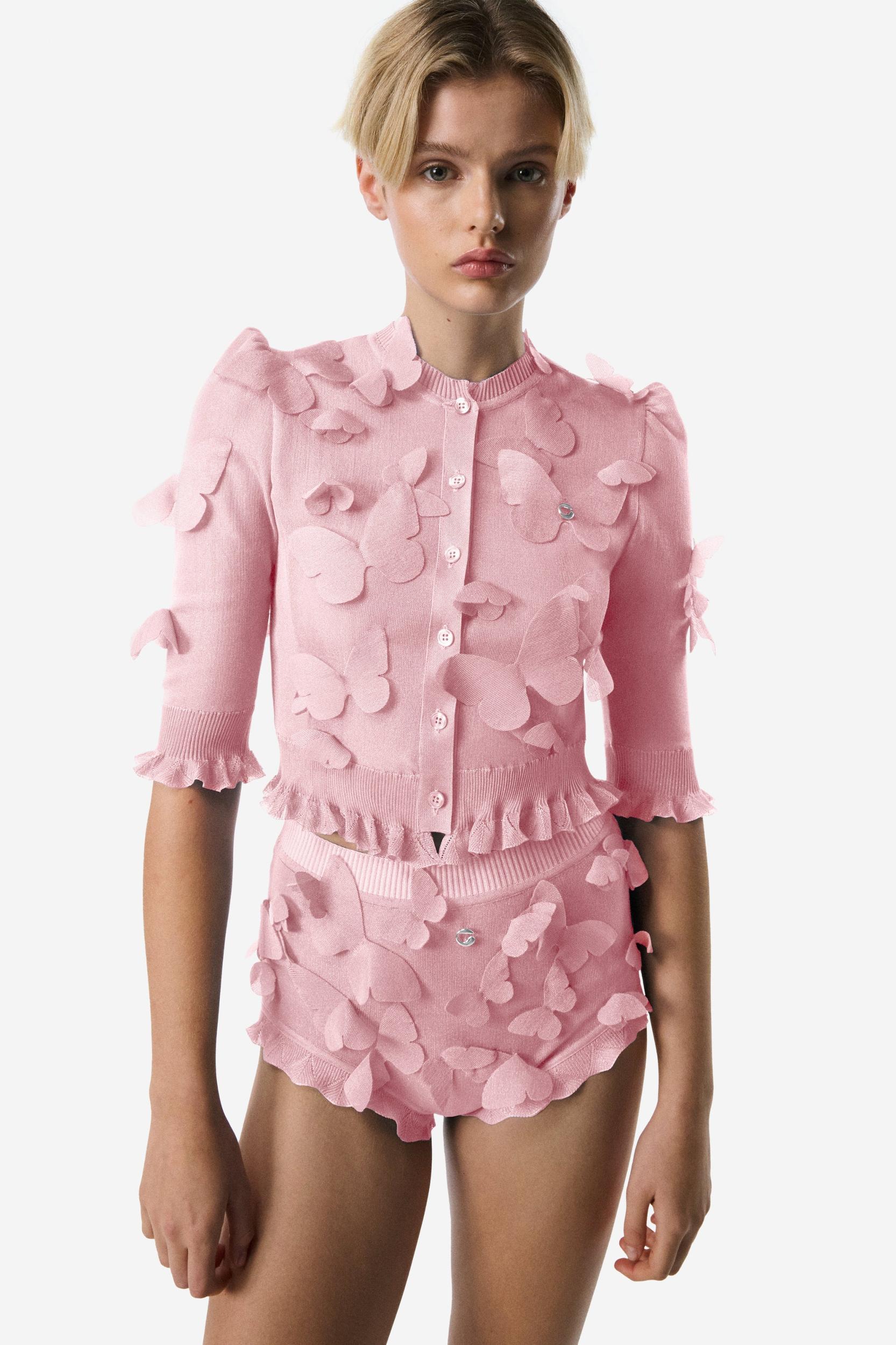 Knitted Butterfly Shorts Product Image