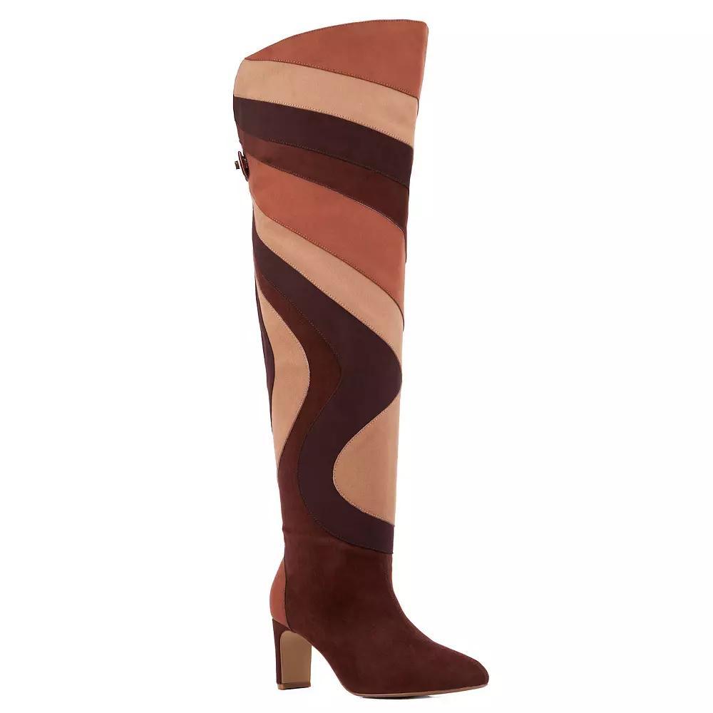 Women's Fashion to Figure Harmonia Thigh-High Wide Width Boots, Size: 12 Wide, Brown Team Product Image
