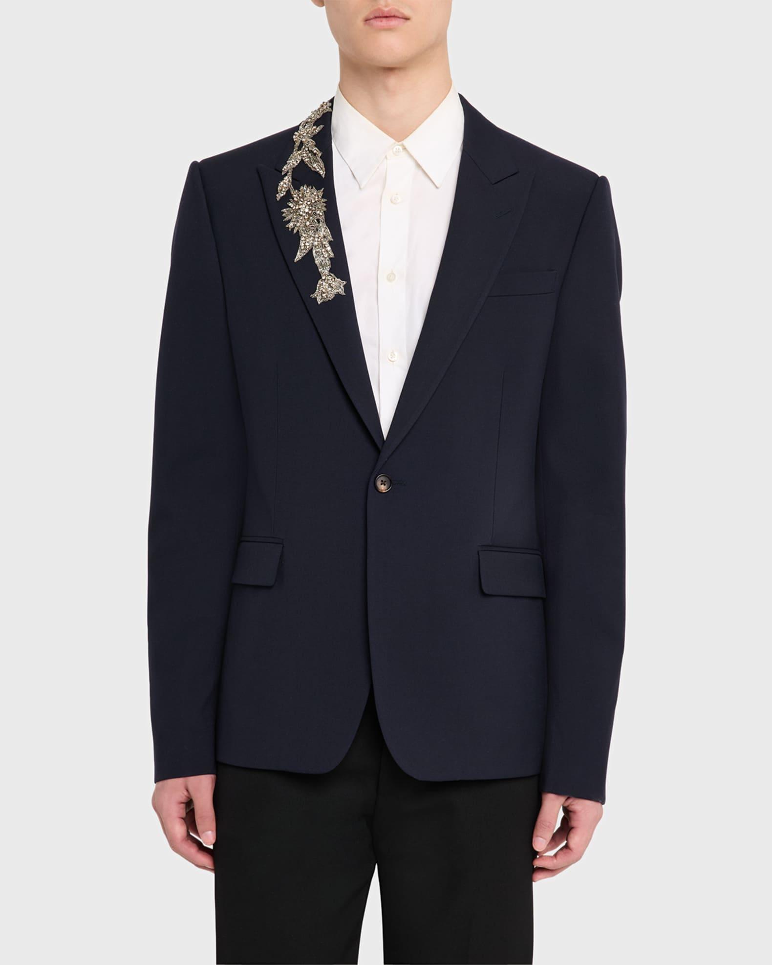 Men's Embroidered Wool Sport Coat Product Image