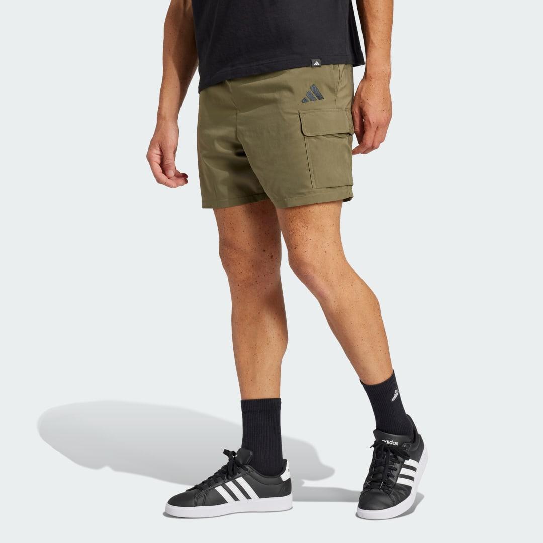 adidas Essentials Small Logo Cargo Chelsea Shorts Olive Strata 2XL Mens Product Image