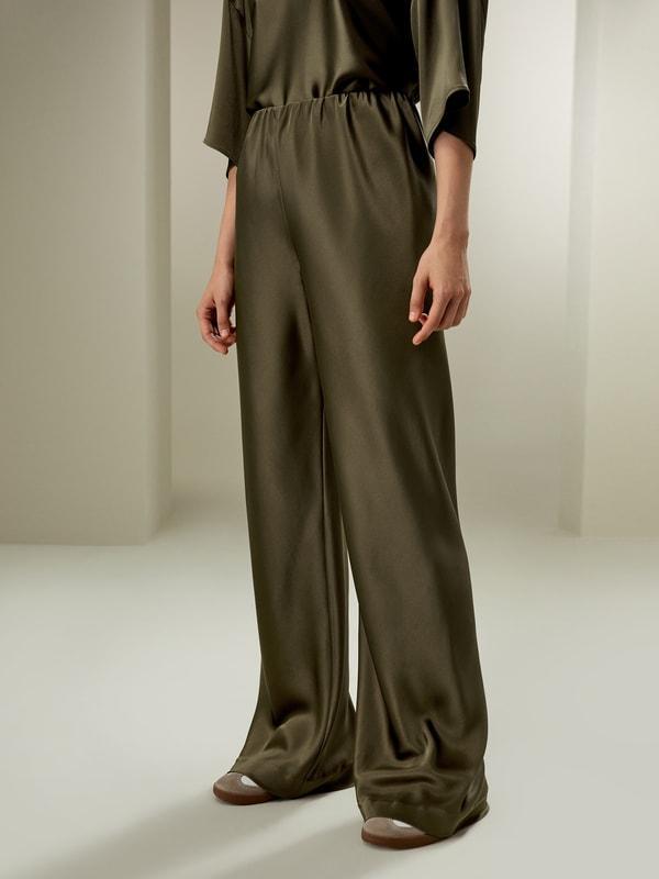 Full bias cut silk pants Product Image