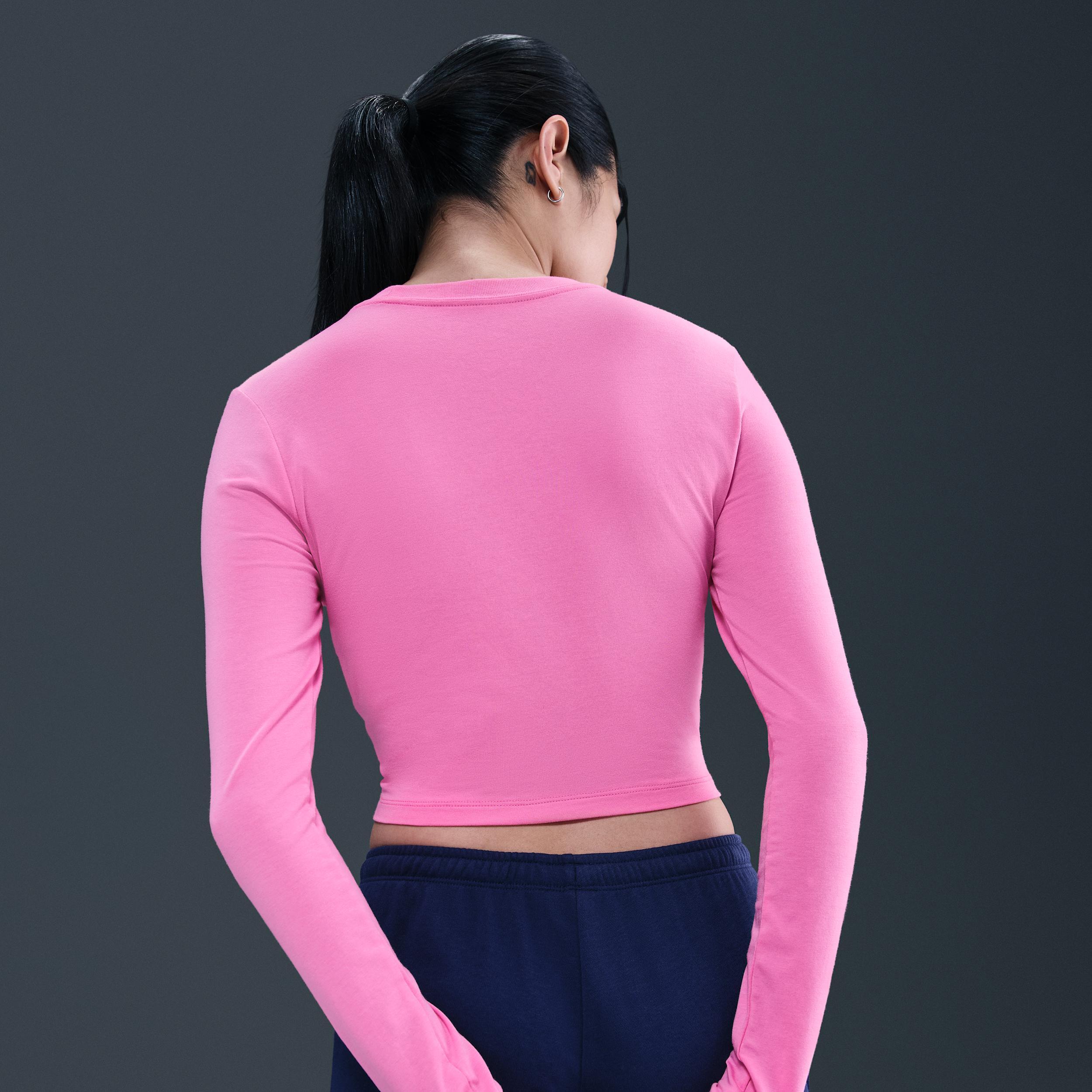 Women's Nike Sportswear Chill Knit Slim Long-Sleeve Cropped Top Product Image