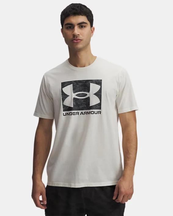 Mens Under Armour Camo Boxed Logo Tee Grey Product Image