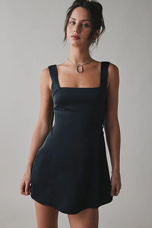 Urban Outfitters UO Bri Double Bow Satin Mini Dress Womens at Urban Outfitters Product Image