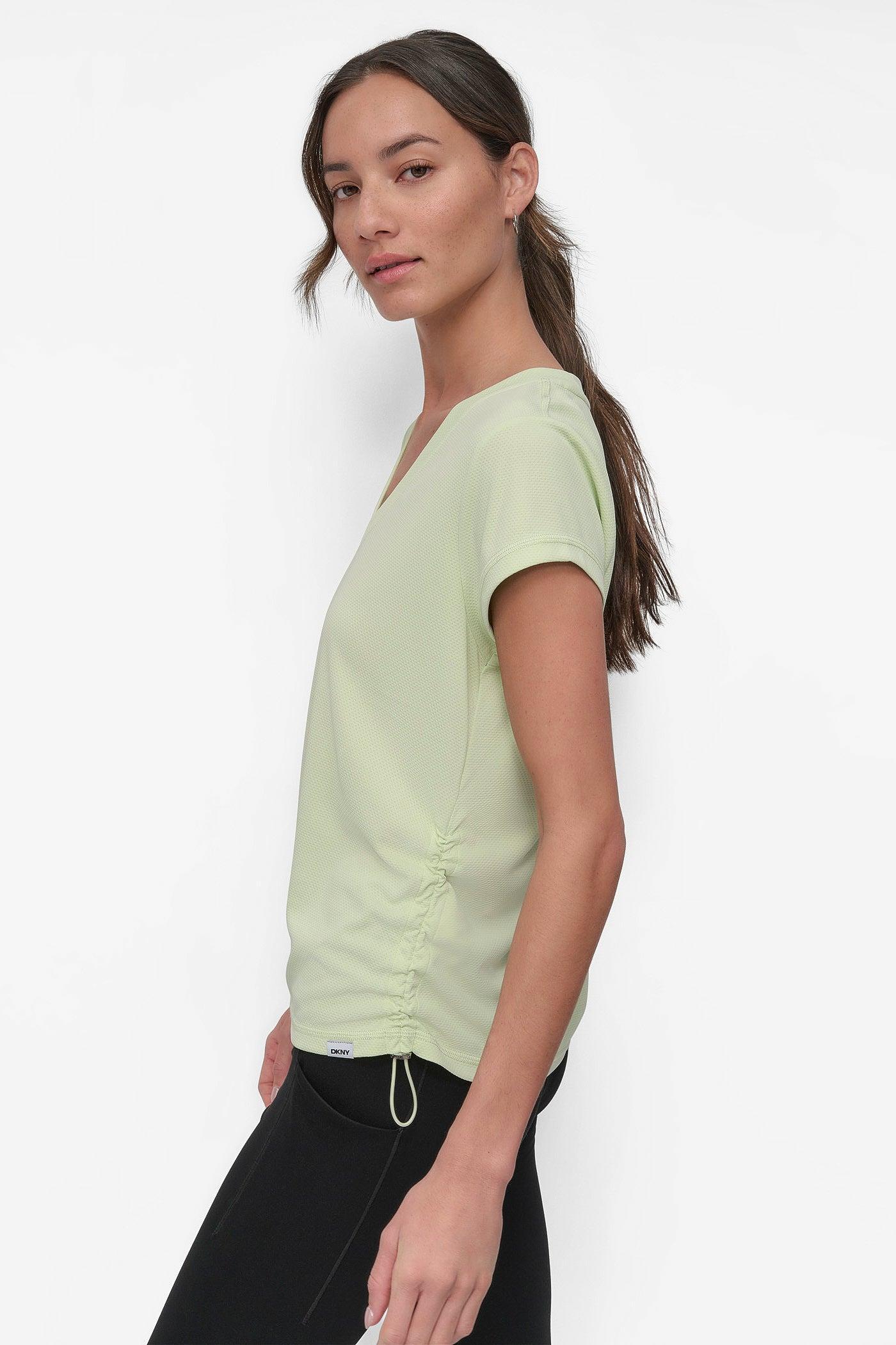 RUCHED TECH-MESH PERFORMANCE TEE Product Image