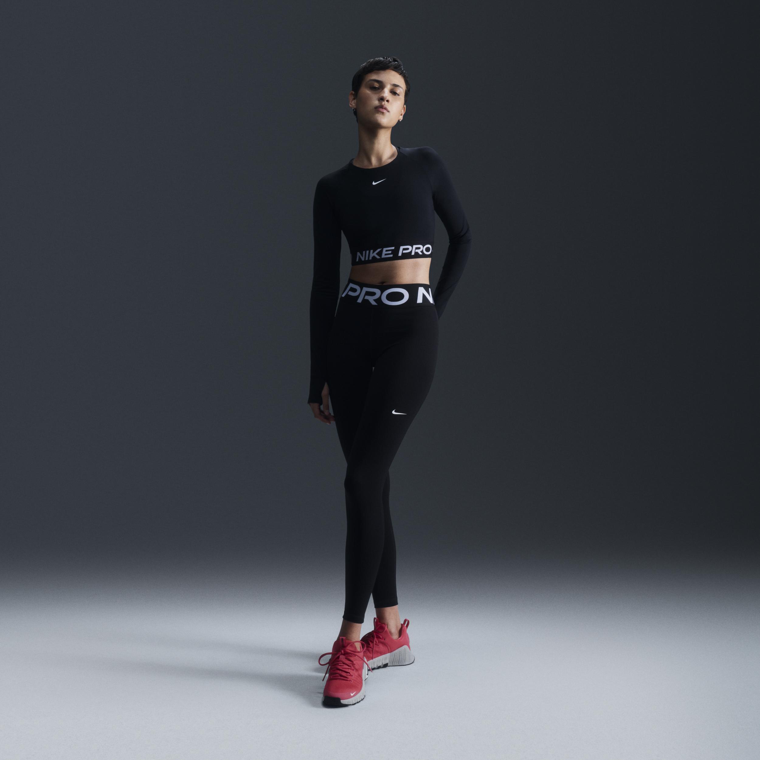Nike Womens Pro 365 Dri-FIT Cropped Long-Sleeve T-Shirt Product Image